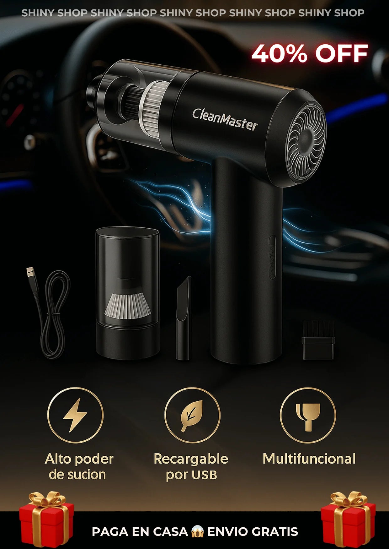 Aspiradora CleanMaster®I 🔴 Limpieza Instantánea