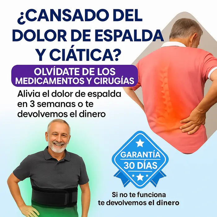 Cinturón Taquey® contra el dolor LUMBAR + Ebook Digital 🎁